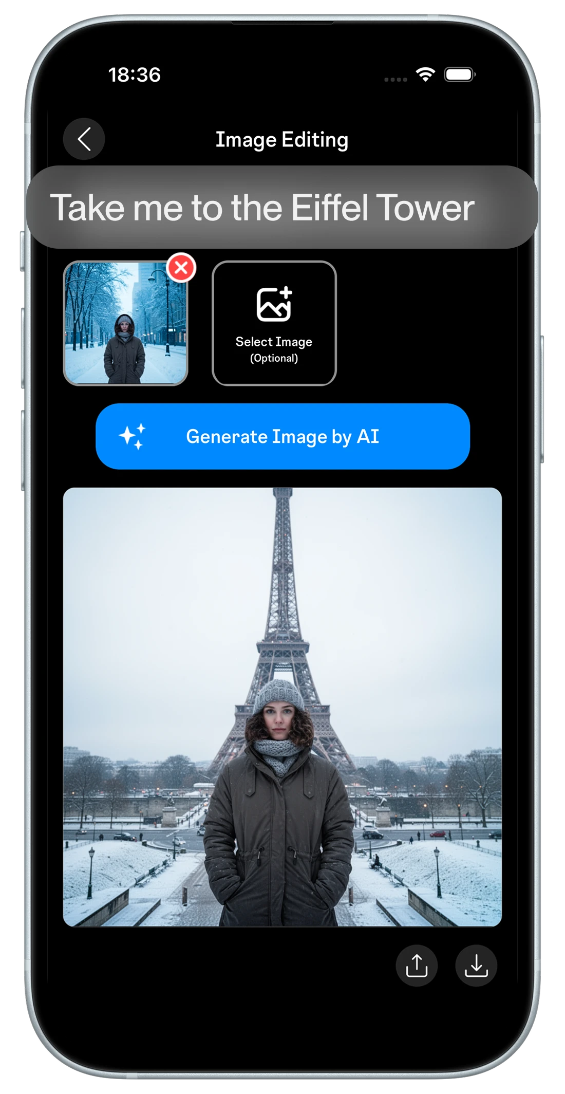 Text-to-image generation in Pix Imagine